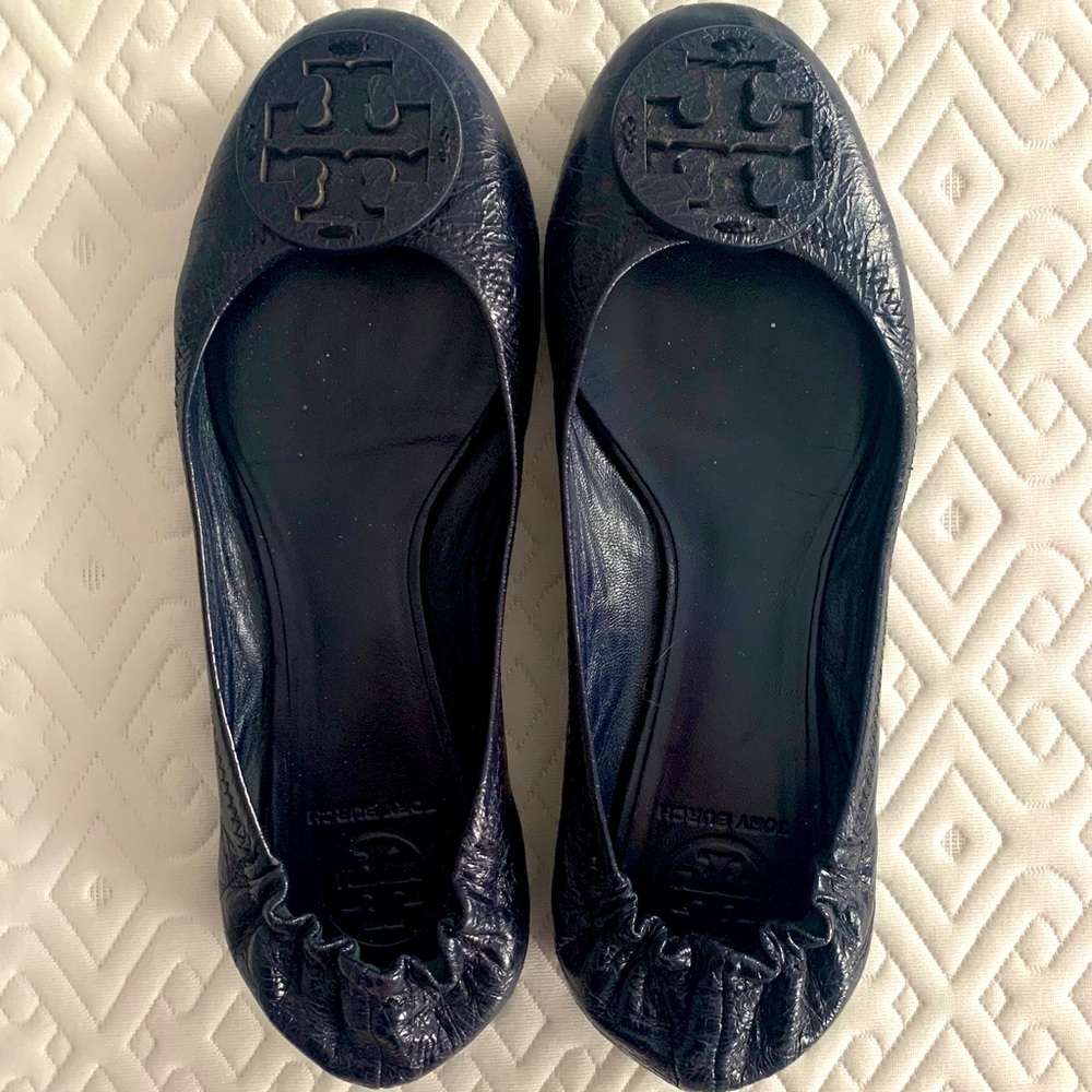 Navy Tory Burch Reva Flats